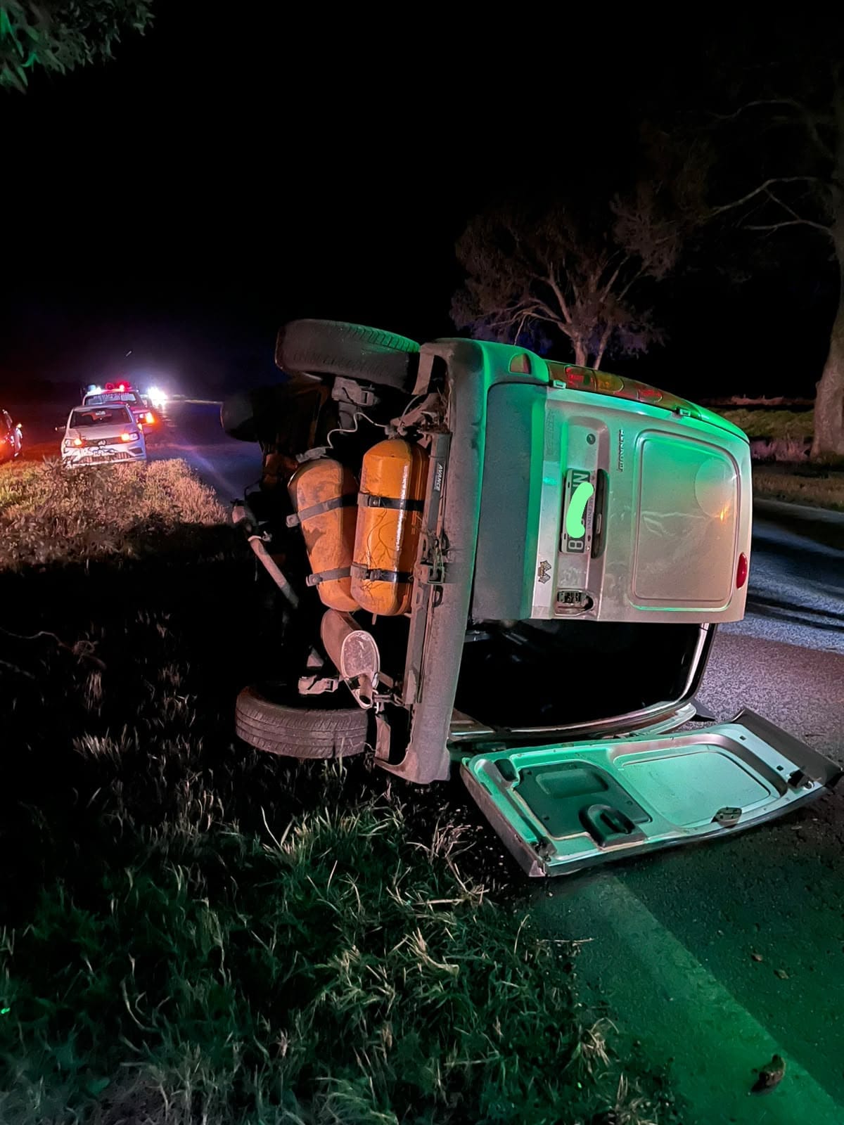 Un herido tras un vuelco sobre la Ruta Nacional 8.